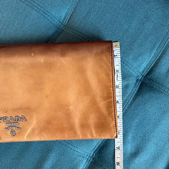 Authentic Prada Ombre Patent Leather Large Clutch - Picture 3 of 11